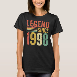 Camiseta Legenda de Vintage desde 1998 24º Aniversário dos
