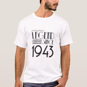 Camiseta Legenda Desde 1943 Vintage Noir Edition 79/Nascime