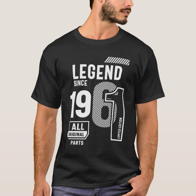 Camiseta Legenda desde 1961 - aniversário de 61ruas (Frente)