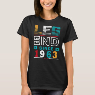 Camiseta Legenda Desde 1963 60º Aniversário Vintage 60 Anos