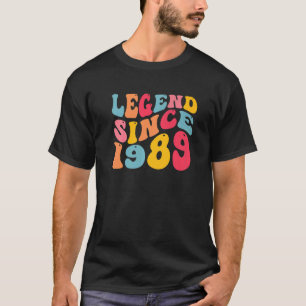 Camiseta Legenda Desde 1989, 33 Anos, Retro Vintage 33ª