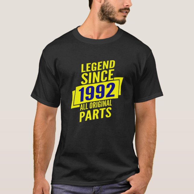 Camiseta Legenda Desde 1992 aniversário de 30 anos dá aos h (Frente)