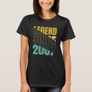 Camiseta Legenda Desde 2007 Legendária De Aniversário Desde