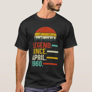 Camiseta Legenda Desde Abril De 1960 60º Aniversário 60 Ano
