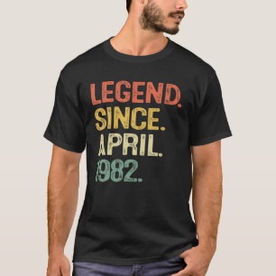 Camiseta Legenda Desde Abril De 1982 40 Anos Homens Idosos