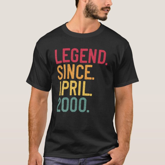 Camiseta Legenda Desde Abril De 2000 20 Aniversário Present (Frente)
