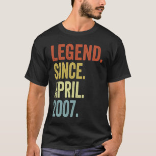 Camiseta Legenda Desde Abril De 2007 16 Aniversário 16 Anos
