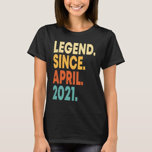 Camiseta Legenda desde abril de 2021 segundo aniversário 2  (Frente)