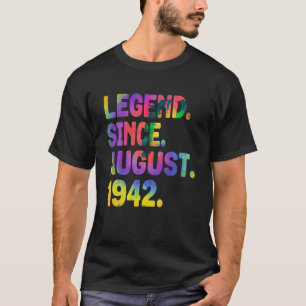 Camiseta Legenda Desde Agosto De 1942, 81 Anos, Tie Dye 81r