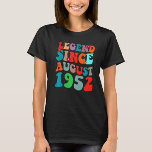 Camiseta Legenda Desde Agosto De 1952 Vintage Aniversário R