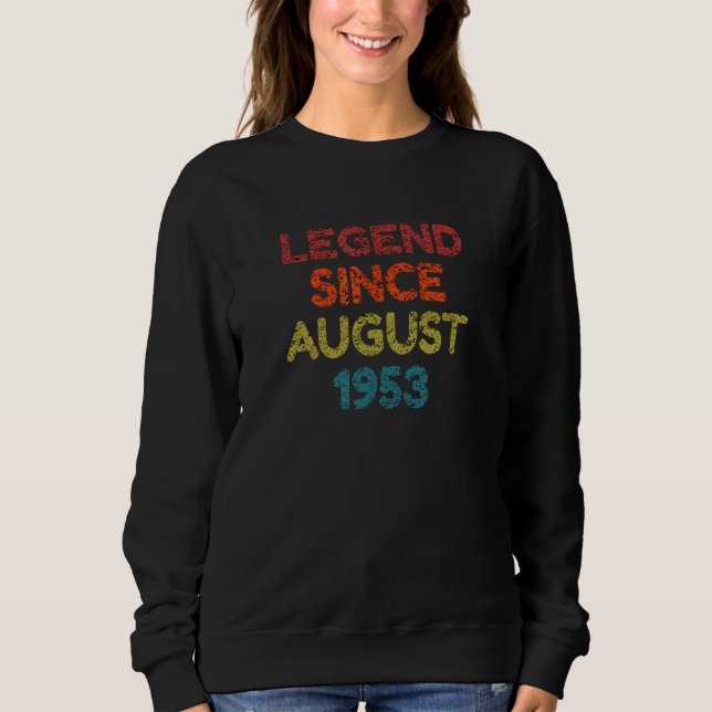 Camiseta Legenda desde agosto de 1953 Retro Birthday (Frente)