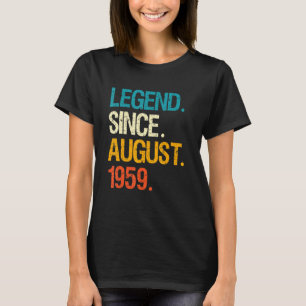 Camiseta Legenda Desde Agosto De 1959, 63 Anos, Dia 63, Bir