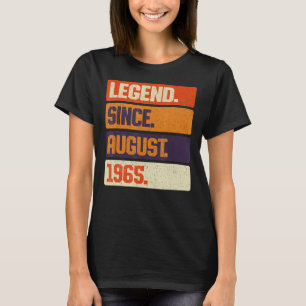 Camiseta Legenda desde agosto de 1965 Retro 58 anos 58 anos
