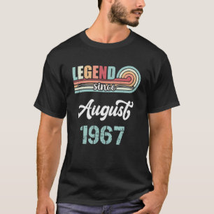 Camiseta Legenda Desde Agosto De 1967, 55 Anos Vintage Birt