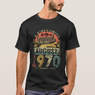 Camiseta Legenda Desde Agosto De 1970 53º Aniversário Ofere