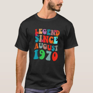 Camiseta Legenda Desde Agosto De 1970 Vintage Aniversário R