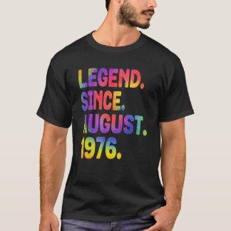 Camiseta Legenda desde agosto de 1976 47 anos Tie Dye 47th