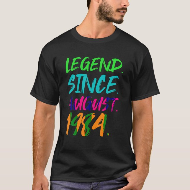 Camiseta Legenda desde agosto de 1984 Homens - Dia das Mulh (Frente)