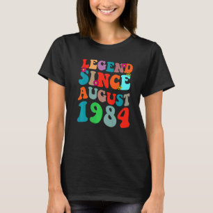 Camiseta Legenda Desde Agosto De 1984 Vintage Aniversário R