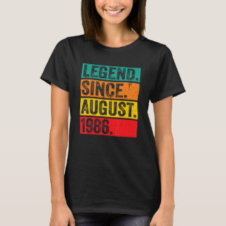 Camiseta Legenda desde agosto de 1986 36 Aniversário Retro 