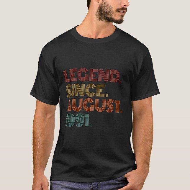 Camiseta Legenda Desde Agosto De 1991 32Nd (Frente)