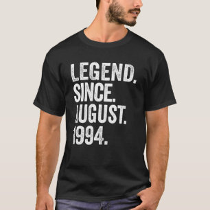 Camiseta Legenda desde agosto de 1994 29 anos 29 anos Nasci