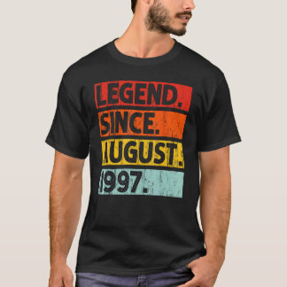 Camiseta Legenda Desde Agosto De 1997 Vintage 1997 Men Wome