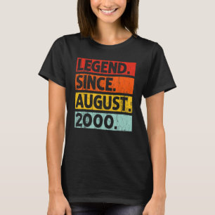 Camiseta Legenda desde agosto de 2000 Vintage 22 anos 22 an