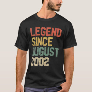 Camiseta Legenda Desde Agosto De 2002 19º Aniversário De 19