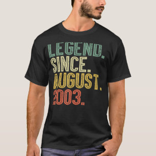 Camiseta Legenda Desde Agosto De 2003 19º Aniversário 19 An