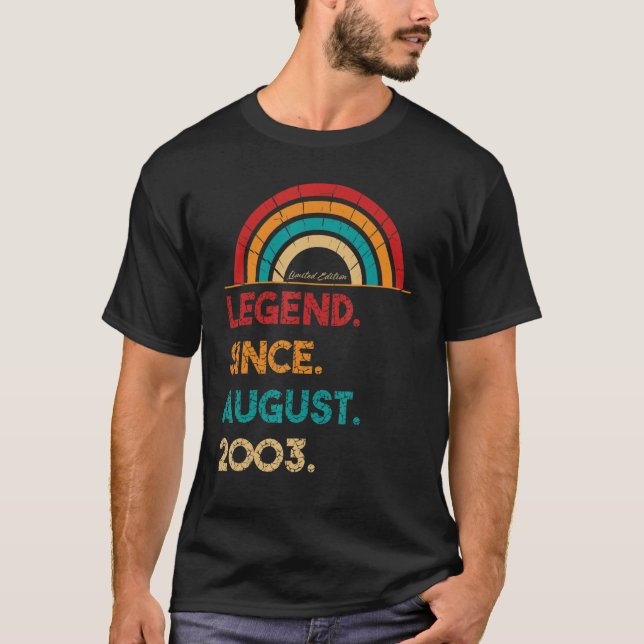 Camiseta Legenda Desde Agosto De 2003 19º Nascer De Anivers (Frente)