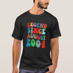 Camiseta Legenda Desde Agosto De 2004 Vintage Aniversário R