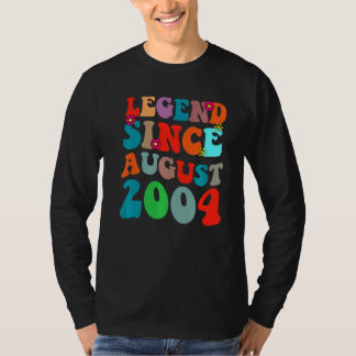 Camiseta Legenda Desde Agosto De 2004 Vintage Aniversário R