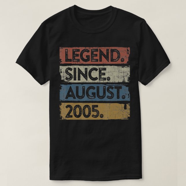 Camiseta Legenda desde agosto de 2005 16º Aniversário Prese (Frente do Design)