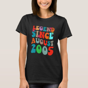 Camiseta Legenda Desde Agosto De 2005 Vintage Aniversário R
