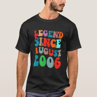 Camiseta Legenda Desde Agosto De 2006 Vintage Aniversário R