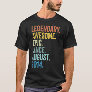 Camiseta Legenda desde agosto de 2014 9 anos 9º aniversário