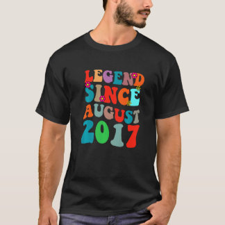 Camiseta Legenda Desde Agosto De 2017 Vintage Aniversário R