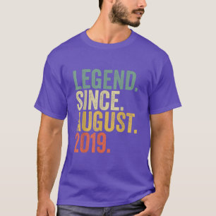 Camiseta Legenda Desde Agosto De 2019 aniversário de 3 anos