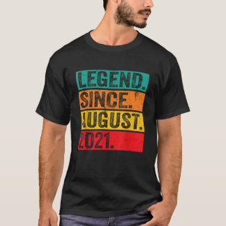 Camiseta Legenda desde agosto de 2021 4º Aniversário Retro