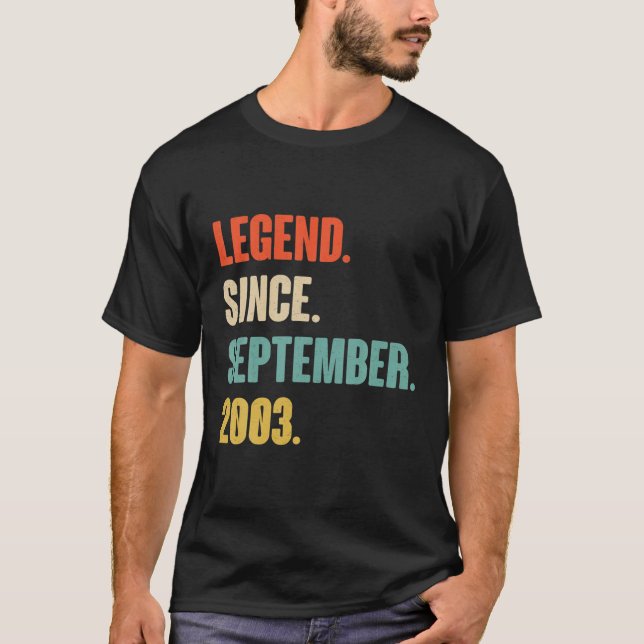 Camiseta Legenda Desde Aniversário De Setembro De 2003 - Pr (Frente)