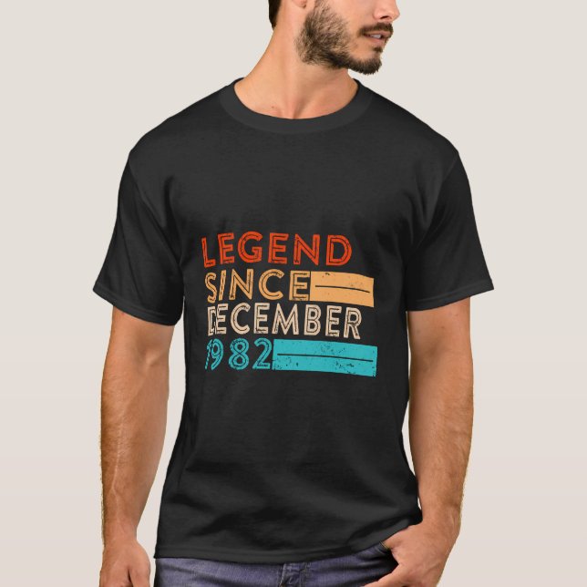 Camiseta Legenda Desde Dezembro De 1982 41 Anos 41 Anos Nas (Frente)