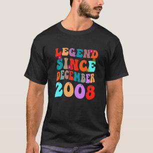Camiseta Legenda Desde Dezembro De 2008 Vintage Aniversário