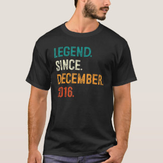Camiseta Legenda Desde Dezembro De 2016 6 Aniversário 6 Ano