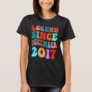 Camiseta Legenda Desde Dezembro De 2017 Vintage Aniversário