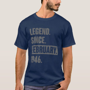 Camiseta Legenda desde fevereiro de 1946 - 76 anos Presente