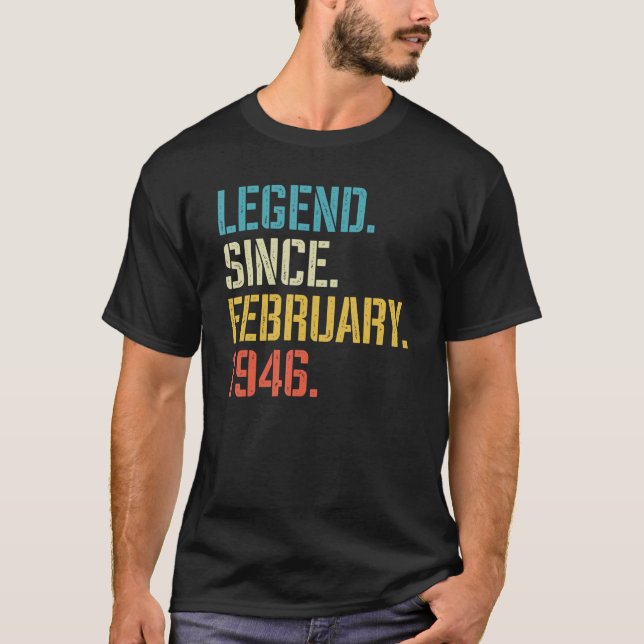 Camiseta Legenda desde fevereiro de 1946 77º Aniversário 77 (Frente)
