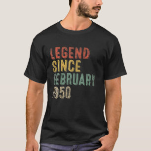 Camiseta Legenda Desde Fevereiro De 1950 72º Aniversário