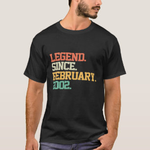 Camiseta Legenda Desde Fevereiro De 2002 20 Aniversário 20