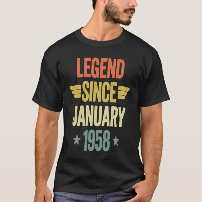 Camiseta Legenda Desde Janeiro De 1958 (Frente)
